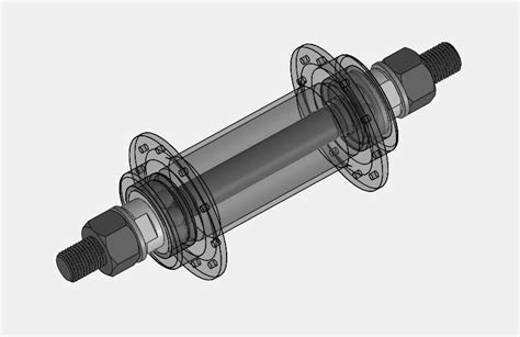 Bicycle Front Axle 3d Cad Model Library Grabcad