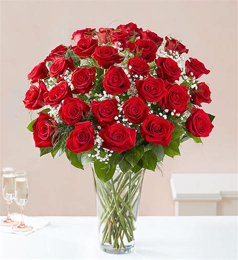 3 Dozen Red Rose Vase Dedham Flower Shop