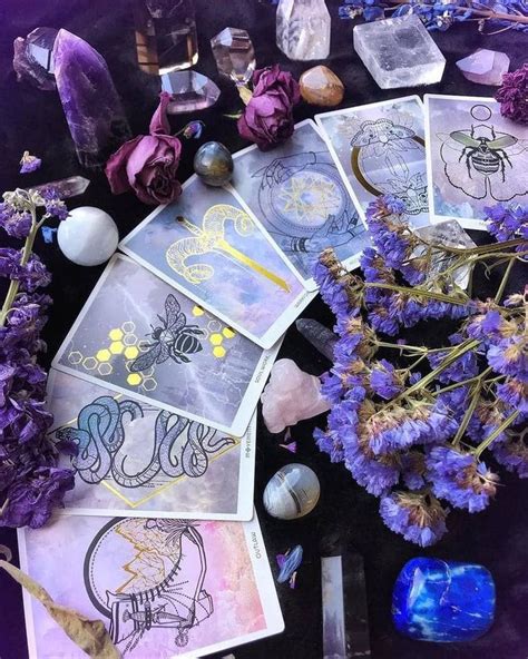 Beatituful Purple Tarot Card Deck Angel Tarot Witch Aesthetic Magic