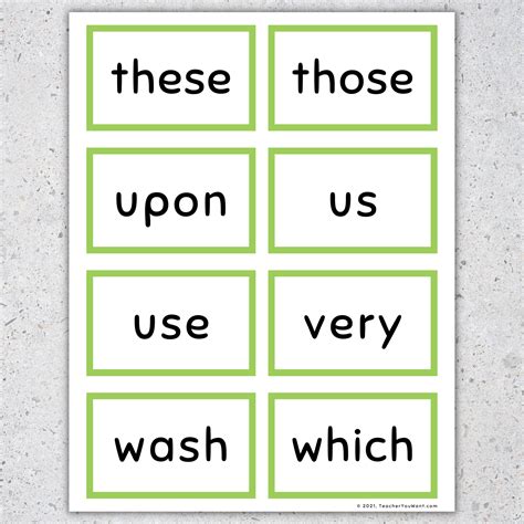 Sight Words Flashcards 2nd Grade Sight Words Made By Teachers
