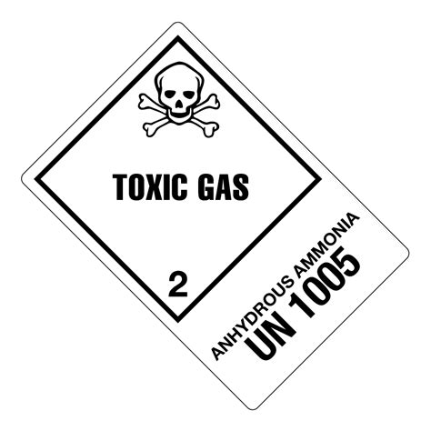 Hazard Class Toxic Gas X Gloss Paper Worded Proper