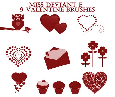 300 Absolutely Free Valentine Day Photoshop Brushes For Designers