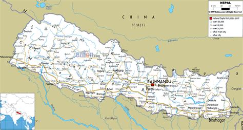 Maps Of Nepal Detailed Map Of Nepal In English Tourist Map Of Nepal Road Map Of Nepal
