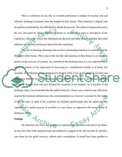 For example the agreement name and the agreement date may be next to each other on the front page of the agreement. Reflective Account Essay Example | Topics and Well Written Essays - 1500 words