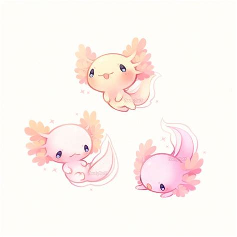 Axolotl by sivvus on deviantart. 545 best Kawaii images on Pinterest | Drawings, Wallpapers ...