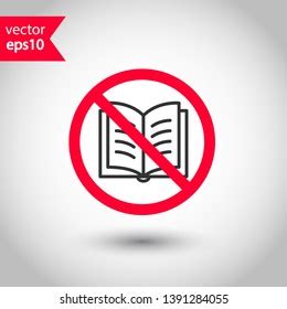 Prohibited Reading Vector Icon No Book Stock Vector Royalty Free