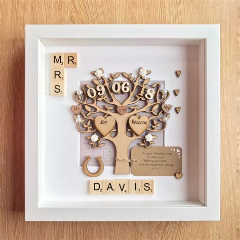 Wedding Gift Unique Wedding Gift For Couples Engraved Names Mr Mrs