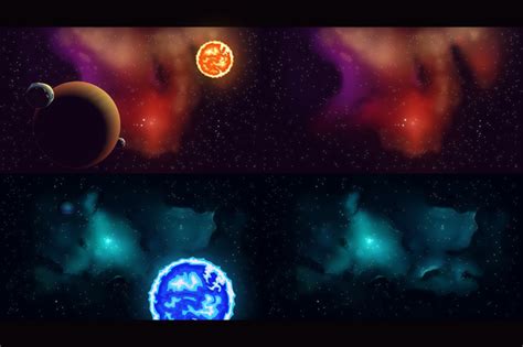 Parallax Space Backgrounds By Free Game Assets Gui Sprite Tilesets