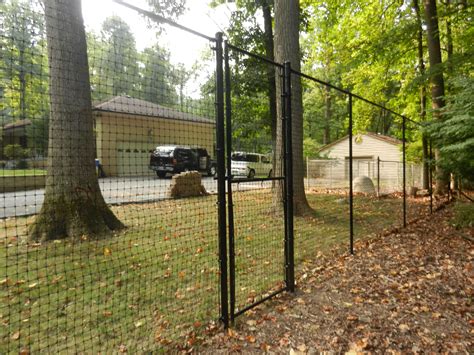 10 foot tall solid three quarter bar plain welded fence mounted on 2 inch solid steel posts in 36 inch concrete footings. 8 foot deer fence with top rail | Deer fence, Garden ...