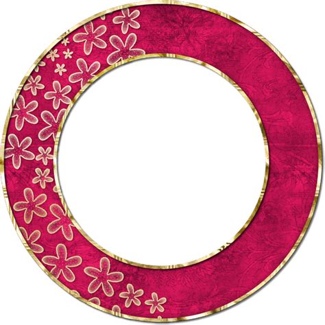 Cadre Rond Rouge Marco Redondo Round Frame Png