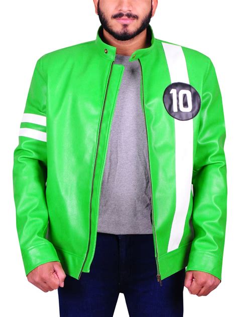 Ben 10 Alien Swarm Ryan Kelley Green Leather Jacket