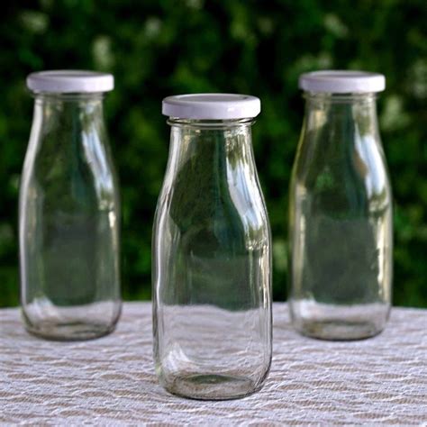 12 Pack 11 Oz Clear Glass Diy Decorative Favor T Milk Bottles With