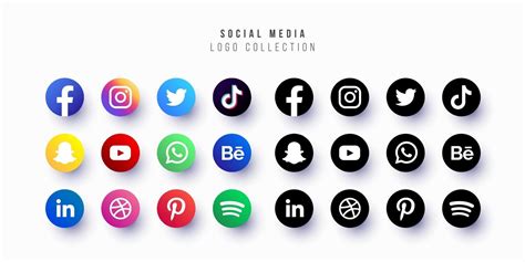 Social Media Logo Collection Free Vector Design Editable Resizable Eps