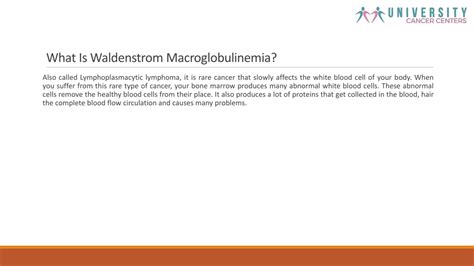 Ppt What Is Waldenstrom Macroglobulinemia The Complete Guide