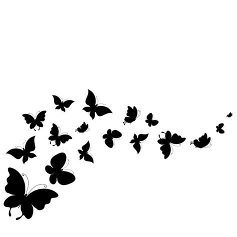 Butterfly Silhouettes Wall Mural Theme Dividers Instagram Butterfly