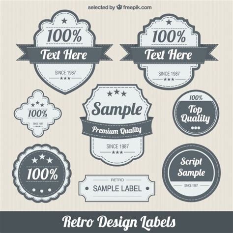 Cut Out Labels Free Vector