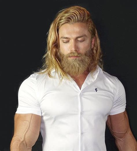 Pin By M F Hopkins On Beards And Muscles Long Hair Beard Long Hair Styles Men Hair And