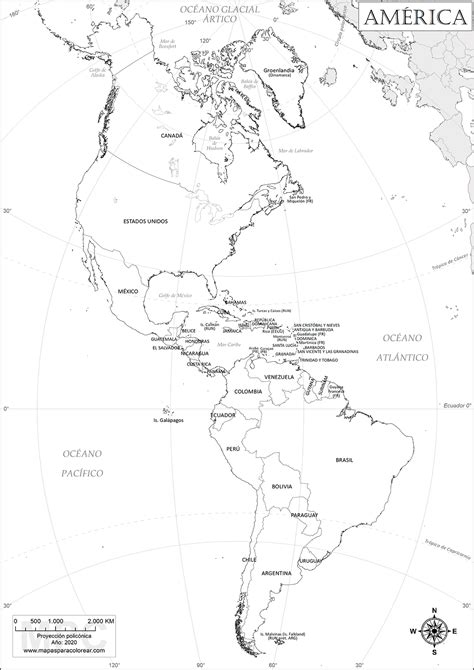 Mapas De Américas Norte Sur Central Para Colorear
