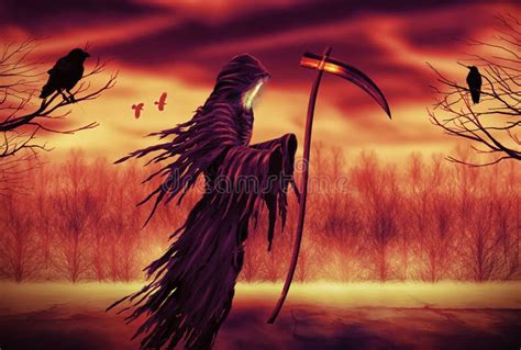Grim Reaper Stock Illustration Illustration Of Hell 86647400