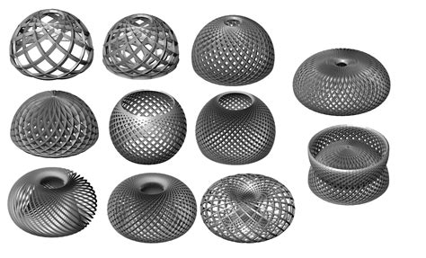 3D printable model abstract spherical patterns decoration