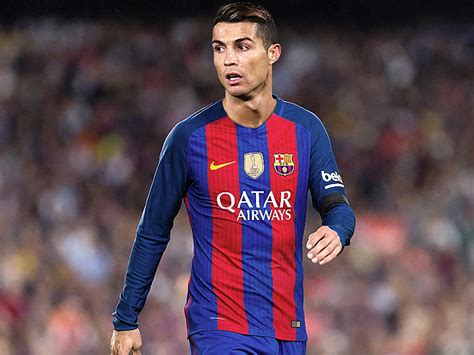 Cristiano Ronaldo In Barcelona Jersey Fan Made Images And Hd Wallpapers