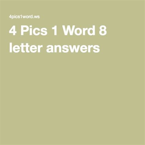 4 Pics 1 Word 8 Letter Answers Lettering Words Letter N Words