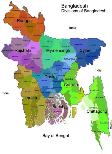 Map Of Bangladesh In The World Divisions Name Sylhet Town Map