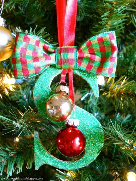 Glittered Monogram Ornament A Homemade Living Homemade Christmas