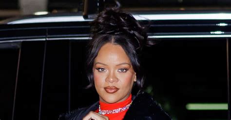 Rihanna Shows Off Blossoming Baby Bump In A Figure Hugging Outfit On Date Night Mirror Online