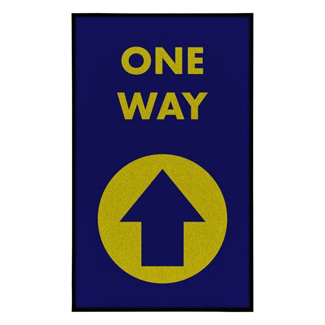 One Way Up Arrow Floor Mat With Symbol Cs147050