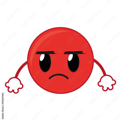 Annoying Emoji Face Expression With Arms Stock Vector Adobe Stock