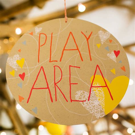Play Area Circle Sign By Rachael Taylor