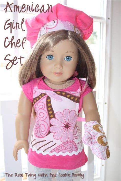 american girl doll pattern to make a skirt set and chef set american girl clothes american girl