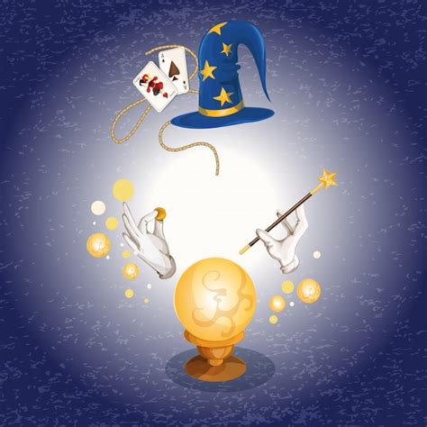 Free Vector Background With Wizard Items