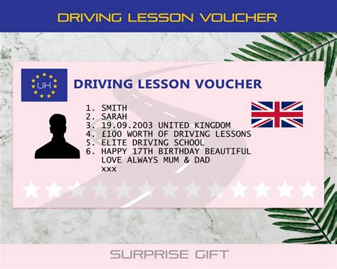 How can i find out the visa e gift card with paypal? Voucher template Driving Lesson voucher Driving Gift 17th | Etsy