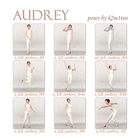 Mod The Sims Audrey A Modeling Pose Set