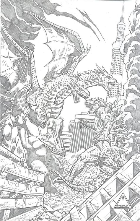 Space godzilla coloring pages the ideas of coloring page. KING KONG AND GODZILLA VS GHIDORAH | ゴジラ