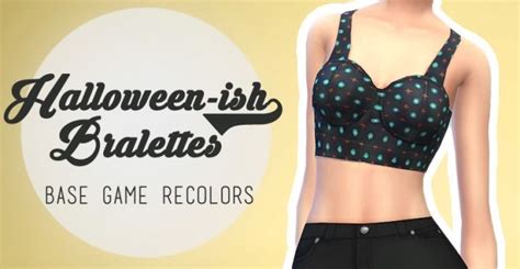 Halloween Ish Bralettes At Imtater Via Sims 4 Updates Sims 4 Sims 4