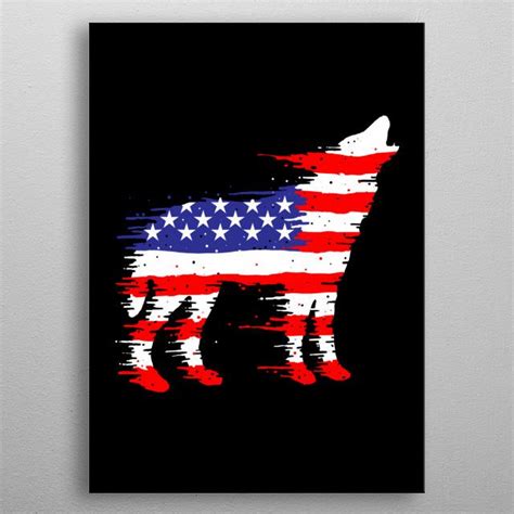 American Wolf Poster By Tofan Barmalisi Displate Wolf Poster