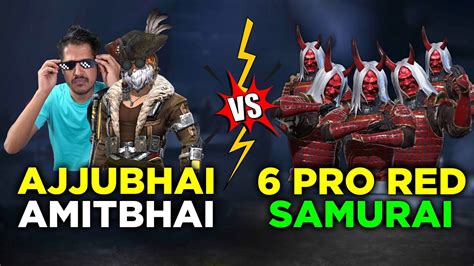Ajjubhai Amitbhai Vs 6 Pro Red Samurai Bundle Best Cs Gameplay Garena