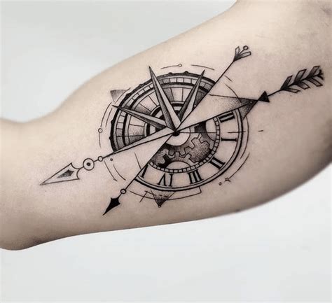 Top 73 Compass And Clock Tattoo Super Hot Thtantai2