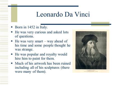 Leonardo Da Vinci For Kids Facts Leonardo Da Vinci Biography For Kids