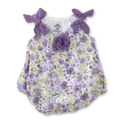 Baby Essentials Infant Girls Bubble Romper Floral