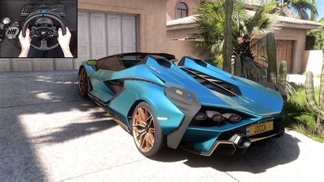 Lamborghini Sián Roadster Forza Horizon 5 Steering Wheel Gameplay