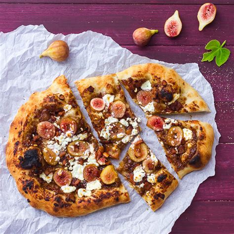 Fresh Fig And Bacon Jam Pizza With Goat Cheese Recipe