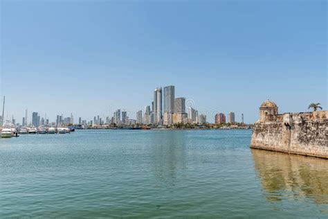 Skyline Of The City Cartagena Colombia Stock Image Image Of Downtown