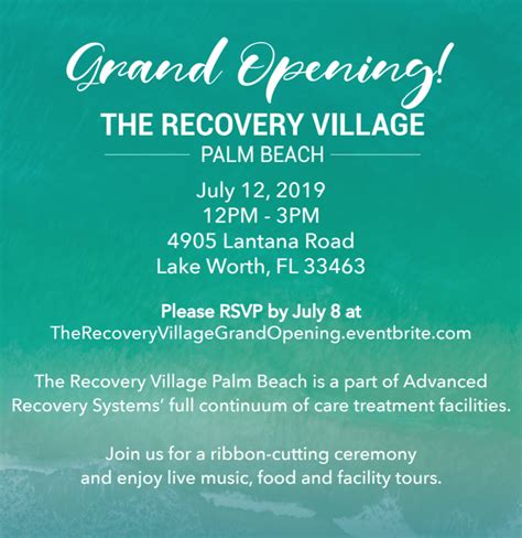 The Recovery Village Palm Beach Opening The Recovery Village Drug And