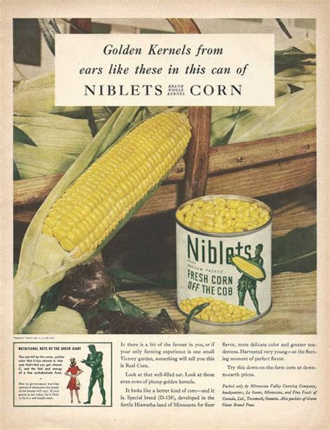 Green Giant Niblets Corn Original 1943 Vintage By Vintageadarama 999