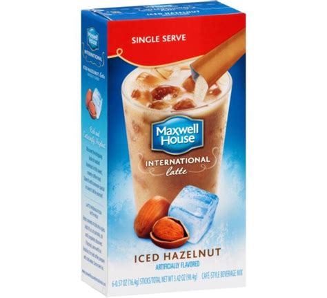 Packets Maxwell House International Coffee Hazelnut Iced Latte