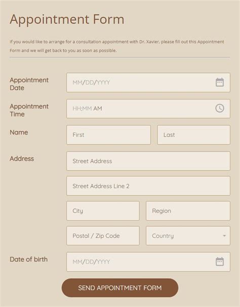 Free 12 Sample Appointment Request Forms In Ms Word P